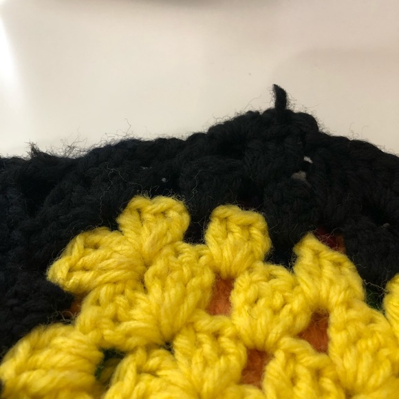 Vintage Granny Square Knitted Afghan Cardigan - Picture 6 of 6